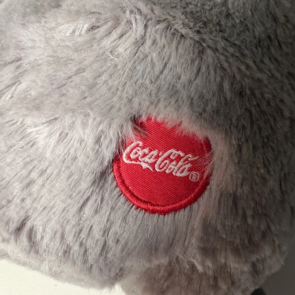 Coca Cola Baby‎ Penguin Plush Christmas Coke ear muffs & scarf gray red